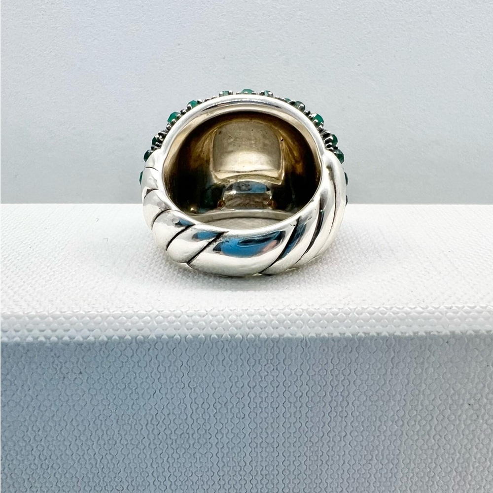 David Yurman Osetra Berries Ring With Green Onyx - Picture 12 of 16